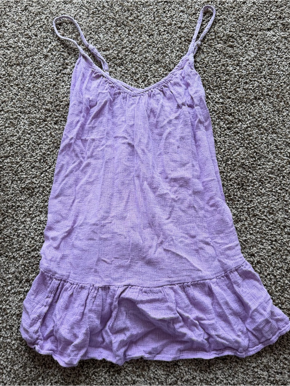 Billabong Lavender Ruffle-Hem Dress